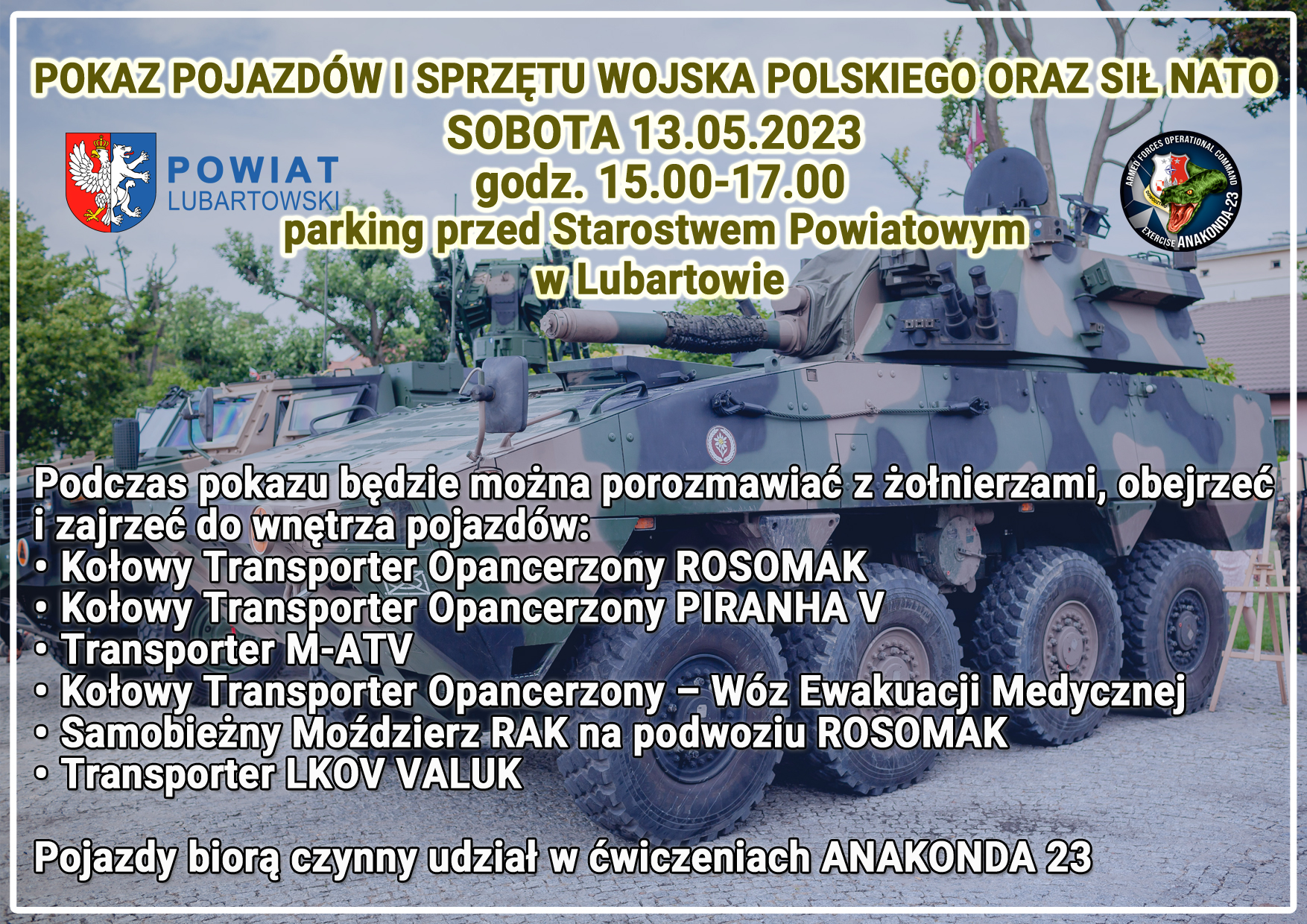Miniaturka artykułu Pokaz pojazdów i sprzętu wojska polskiego oraz sił NATO